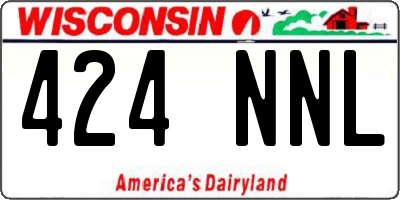 WI license plate 424NNL