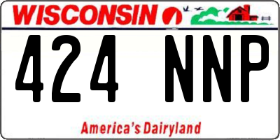 WI license plate 424NNP