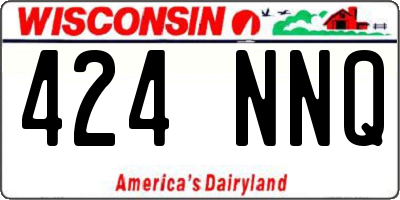 WI license plate 424NNQ