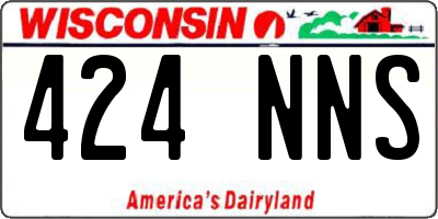 WI license plate 424NNS