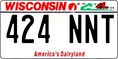 WI license plate 424NNT