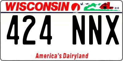 WI license plate 424NNX