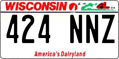 WI license plate 424NNZ