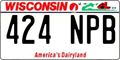WI license plate 424NPB