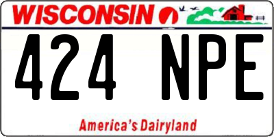 WI license plate 424NPE