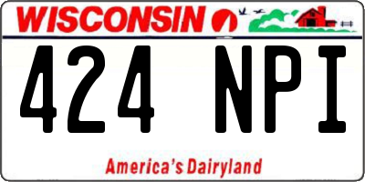 WI license plate 424NPI