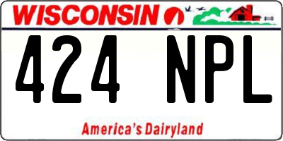 WI license plate 424NPL