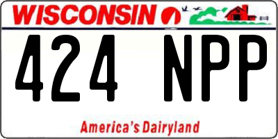 WI license plate 424NPP