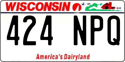 WI license plate 424NPQ