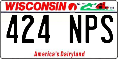 WI license plate 424NPS