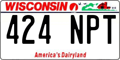 WI license plate 424NPT