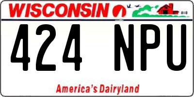 WI license plate 424NPU