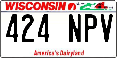 WI license plate 424NPV