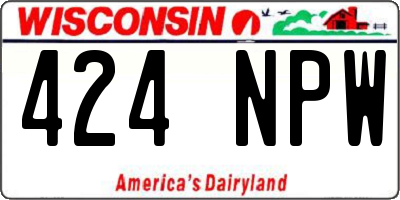 WI license plate 424NPW
