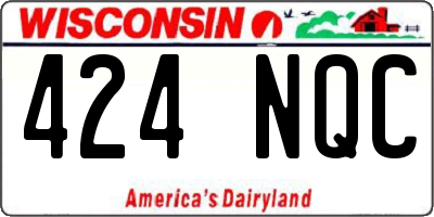 WI license plate 424NQC
