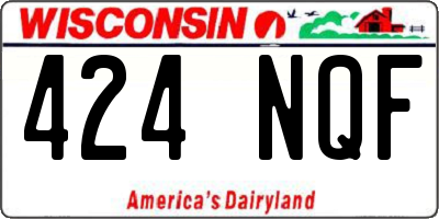 WI license plate 424NQF
