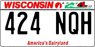 WI license plate 424NQH