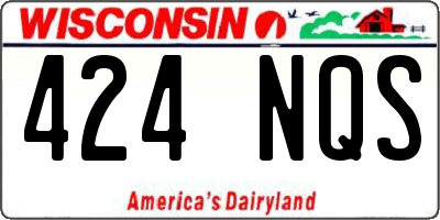 WI license plate 424NQS