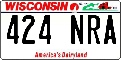 WI license plate 424NRA