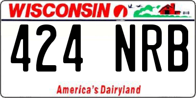 WI license plate 424NRB