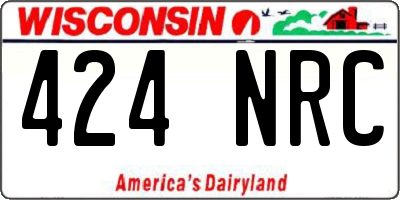 WI license plate 424NRC