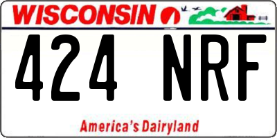 WI license plate 424NRF