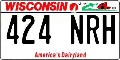 WI license plate 424NRH