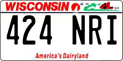 WI license plate 424NRI