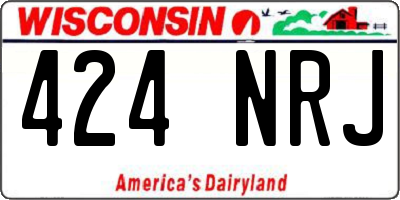 WI license plate 424NRJ