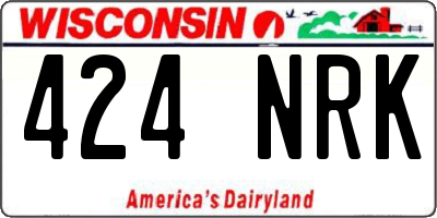WI license plate 424NRK