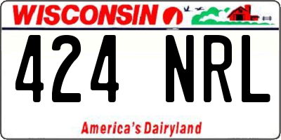 WI license plate 424NRL