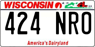 WI license plate 424NRO