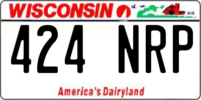 WI license plate 424NRP