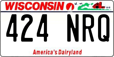 WI license plate 424NRQ