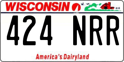 WI license plate 424NRR