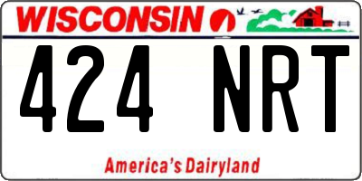WI license plate 424NRT