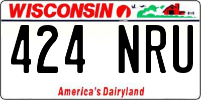 WI license plate 424NRU