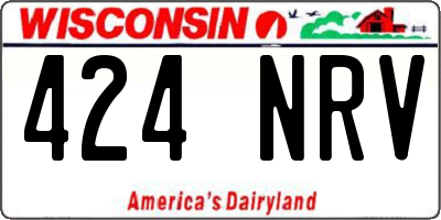 WI license plate 424NRV