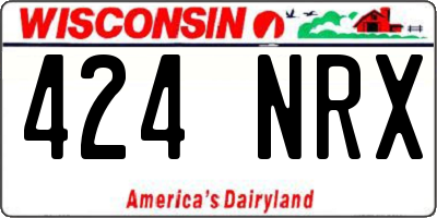 WI license plate 424NRX