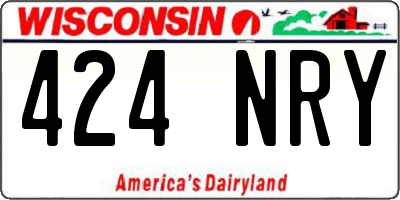 WI license plate 424NRY
