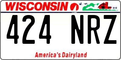 WI license plate 424NRZ