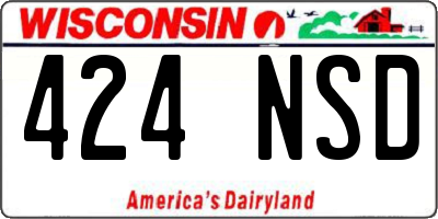 WI license plate 424NSD