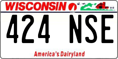 WI license plate 424NSE