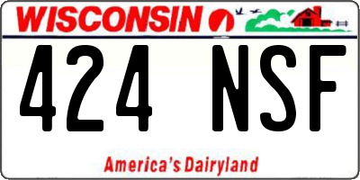 WI license plate 424NSF