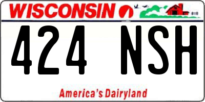 WI license plate 424NSH