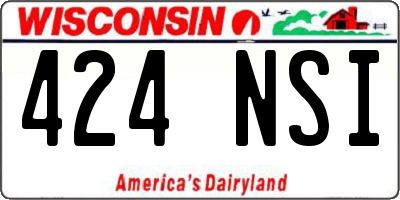 WI license plate 424NSI