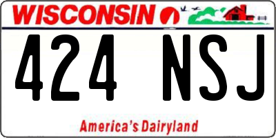 WI license plate 424NSJ