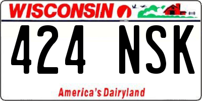 WI license plate 424NSK