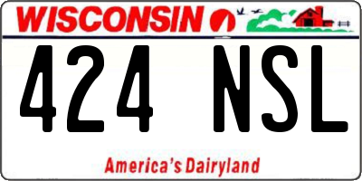 WI license plate 424NSL