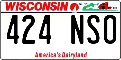 WI license plate 424NSO